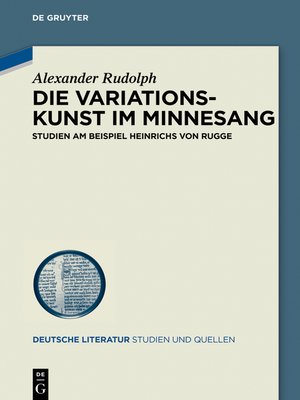 cover image of Die Variationskunst im Minnesang